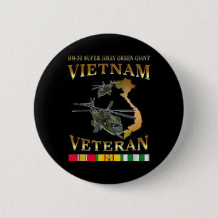 Hh-53 Super Jolly Green Giant Helicopter Vietnam V 2 Inch Round Button