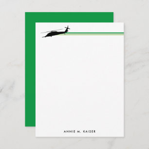 HH-60 Pave Hawk Helicopter Striped Custom Notepad Card