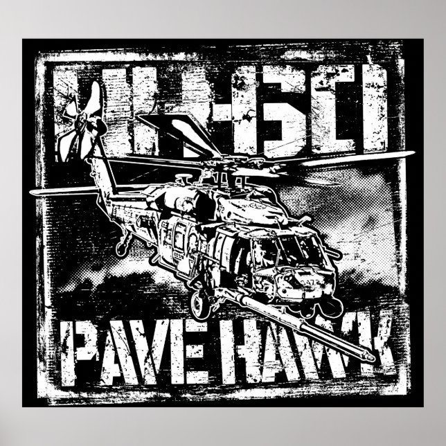 HH-60 Pave Hawk poster Template BK Poster (Front)