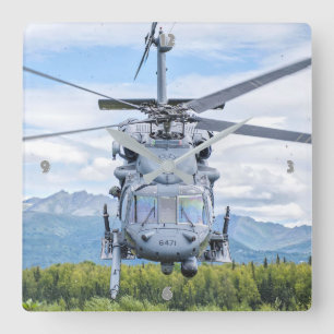 HH-60G PAVE HAWK SQUARE WALL CLOCK