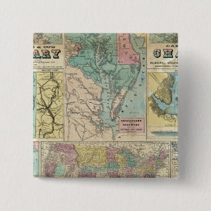 HH Lloyd Campaign Military Charts 2 Inch Square Button