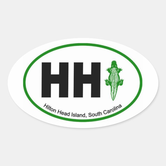 HHI Aligator Euro Oval Sticker (Front)