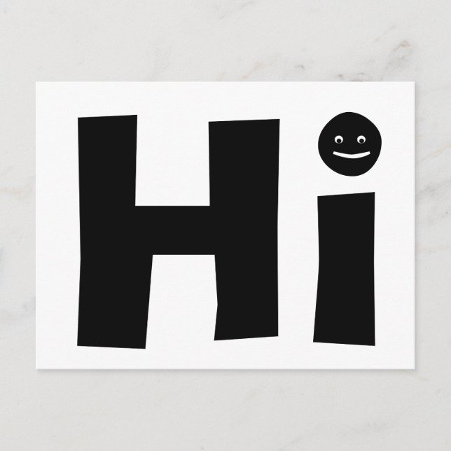 Hi Big Letters Greming Carte postale amusante (Devant)
