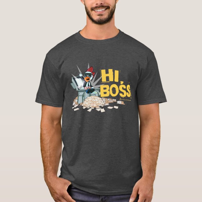 Hi Boss! - Chimney Chickens Men's Tee (Front)