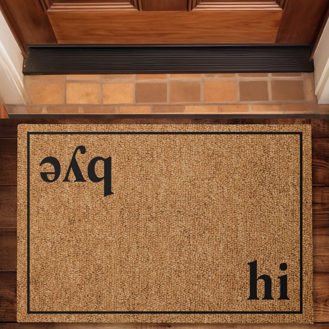 Hi Bye Modern Custom Family Doormat (Creator Uploaded)