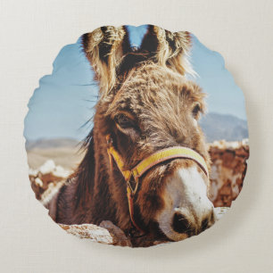 HI DONKEY ROUND PILLOW