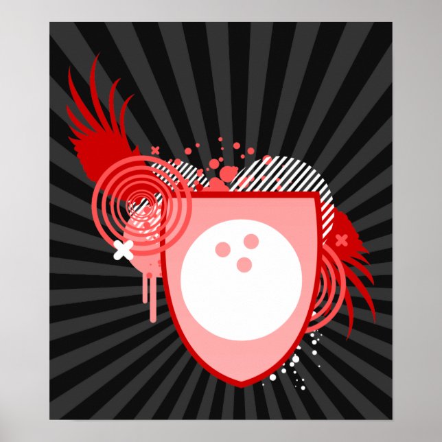 hi-fi bowling crest poster (Front)