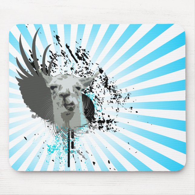 hi-fi llama. mouse pad (Front)