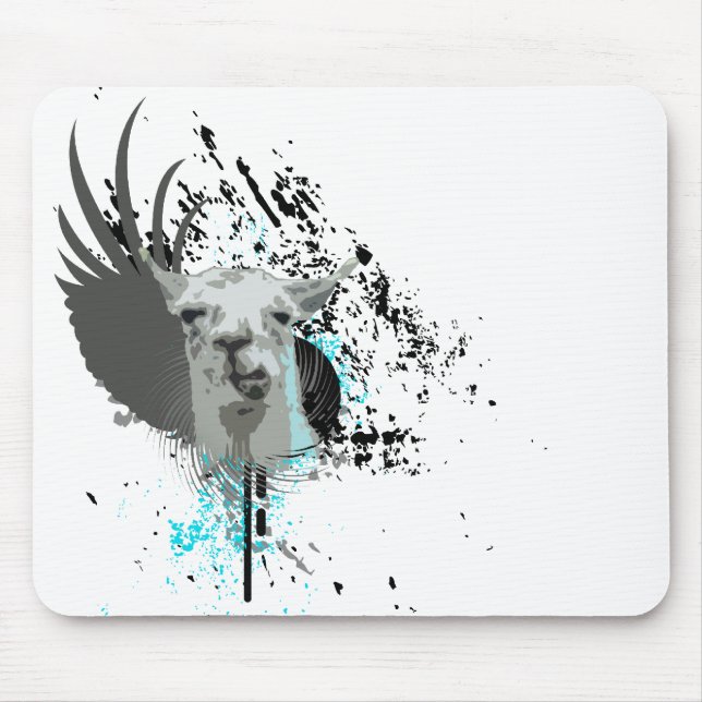 hi-fi llama. mouse pad (Front)