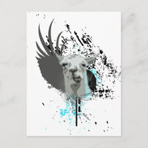 hi-fi llama. postcard