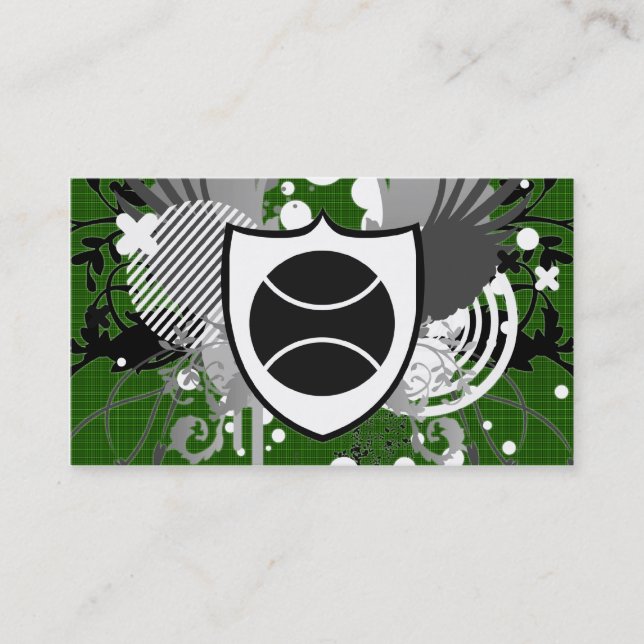 hi-fi plaid tennis business card (Front)