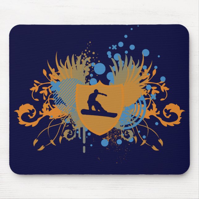 hi-fi snowboarding. mouse pad (Front)