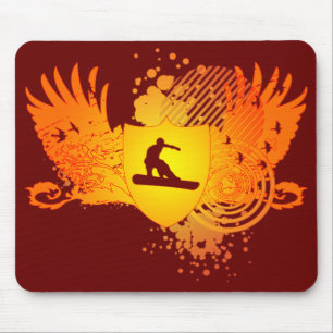 hi-fi snowboarding. mouse pad