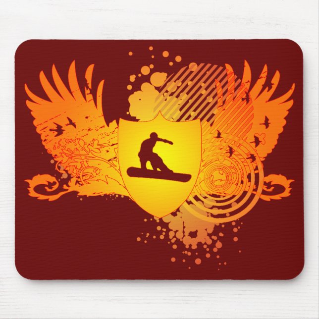 hi-fi snowboarding. mouse pad (Front)