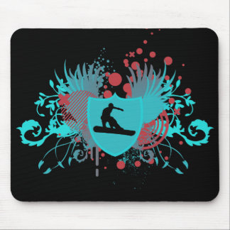 hi-fi snowboarding. mouse pad