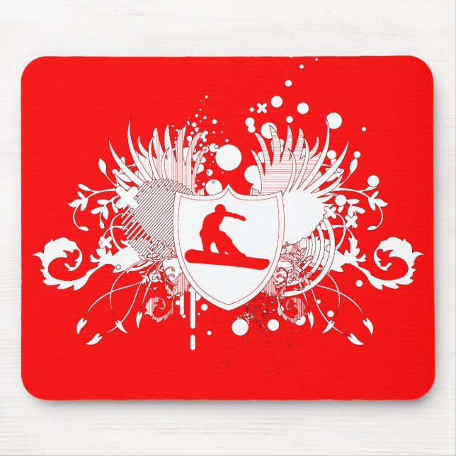 hi-fi snowboarding. mouse pad (Front)