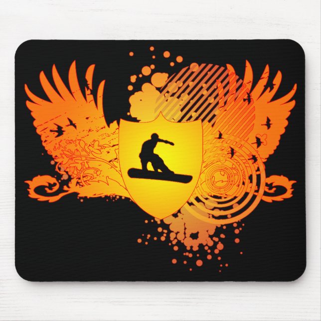 hi-fi snowboarding. mouse pad (Front)