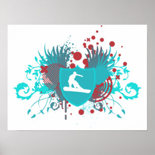 hi-fi snowboarding poster