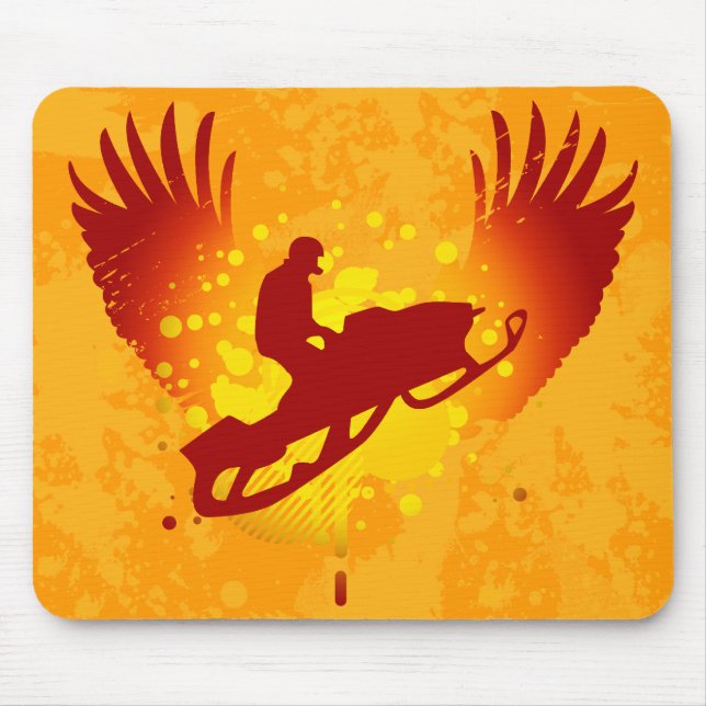 hi-fi snowmobiling mouse pad (Front)