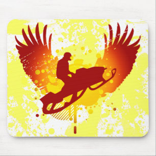 hi-fi snowmobiling mouse pad
