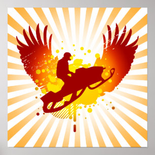 hi-fi snowmobiling poster