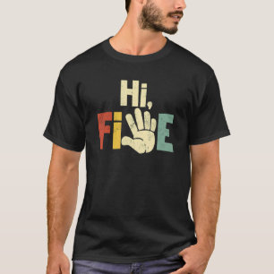 Hi Five Birthday Party Decorations 5 Year Old Kids T-Shirt