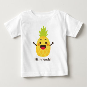 Hi, Friends! Pineapple Illustration Baby T-Shirt