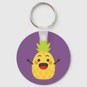 Hi Friends! Pineapple Illustration Keychain