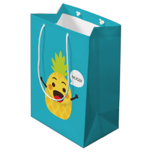 Hi Friends! Pineapple Illustration Medium Gift Bag