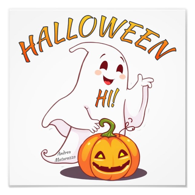 Hi ! Halloween Photo Print (Front)