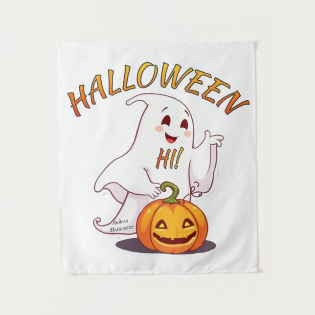 Hi ! Halloween Tapestry (Front)