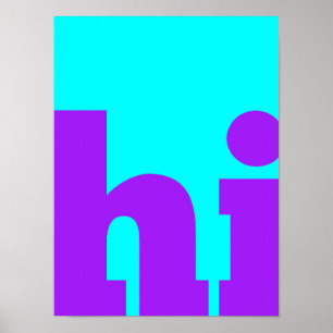 Hi - Hello Modern & Stylish Typography Poster