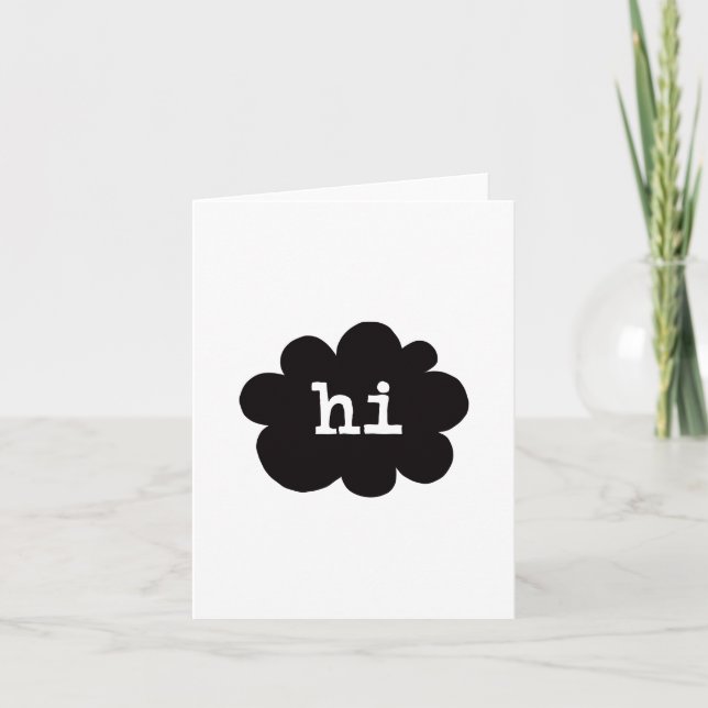 Hi (Hi Hello Greetings) - A2 (Portrait) Card (Front)