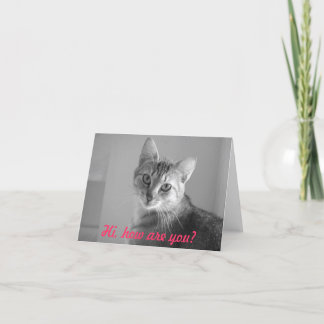 Hi how are you? note card