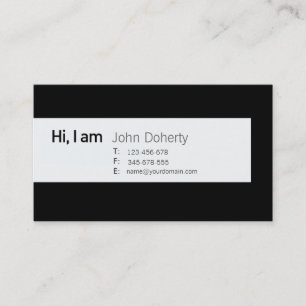 Hi! I am - Business Cards for Dating