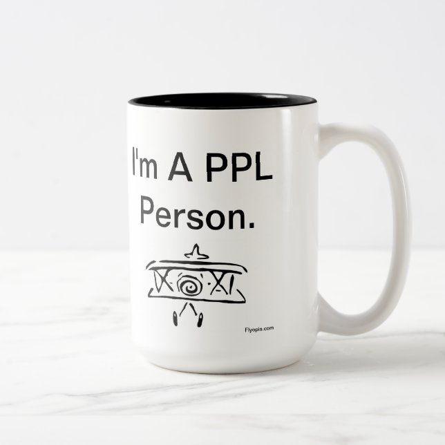 Hi. I'm a PPL Person. Two-Tone Coffee Mug (Right)