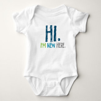 Hi. Im New Here (boy) Baby Bodysuit