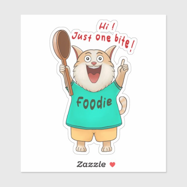 Hi! Just One Bite! Cat — The Foodie’s Inner Voice (Sheet)