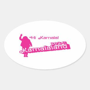 "Hi Kamala" – Oval Sticker (tagline B)
