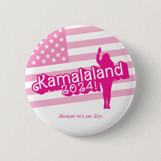 "Hi Kamala" – Round Button (tagline A) (Front)