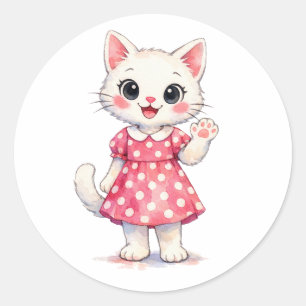 Hi Kitty! Classic Round Sticker