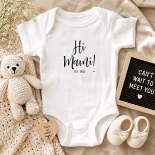 Hi Mami Est 2026 New Mom Baby Bodysuit