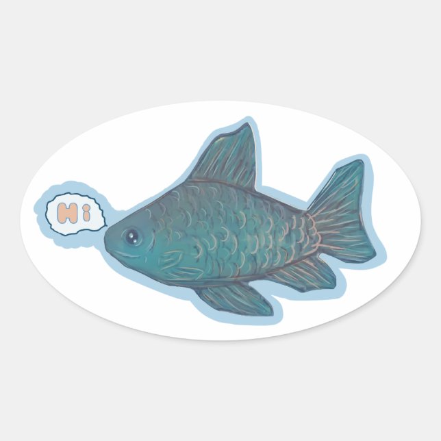 Hi Oval Sticker (Front)