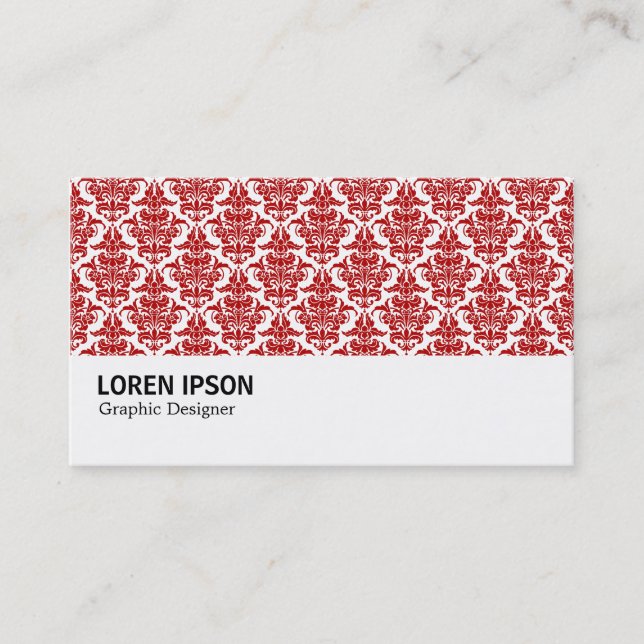 Hi-Phi - 0239 Ruby Damask Business Card (Front)
