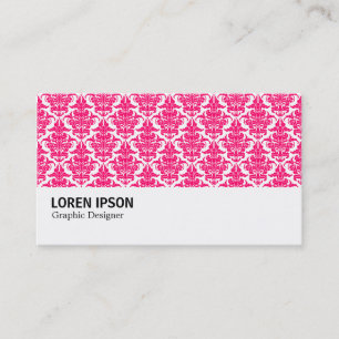 Hi-Phi - 0241 Neon Red Damask Business Card