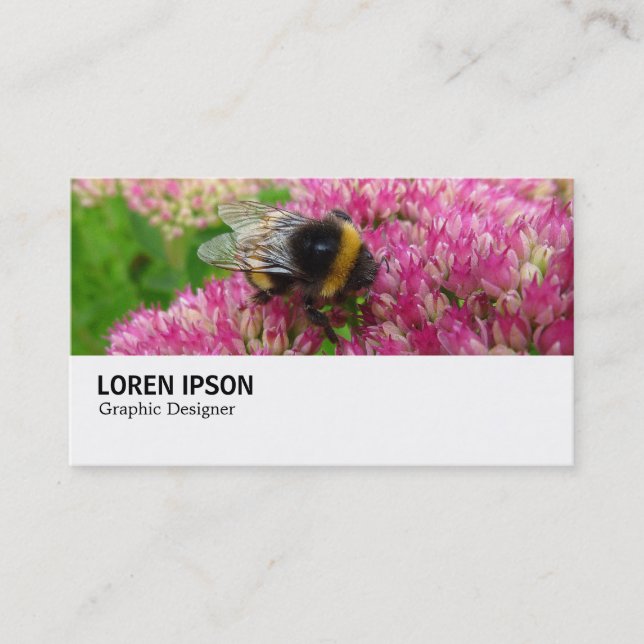 Hi-Phi - 0246 - Bumble Bee on Sedum Business Card (Front)