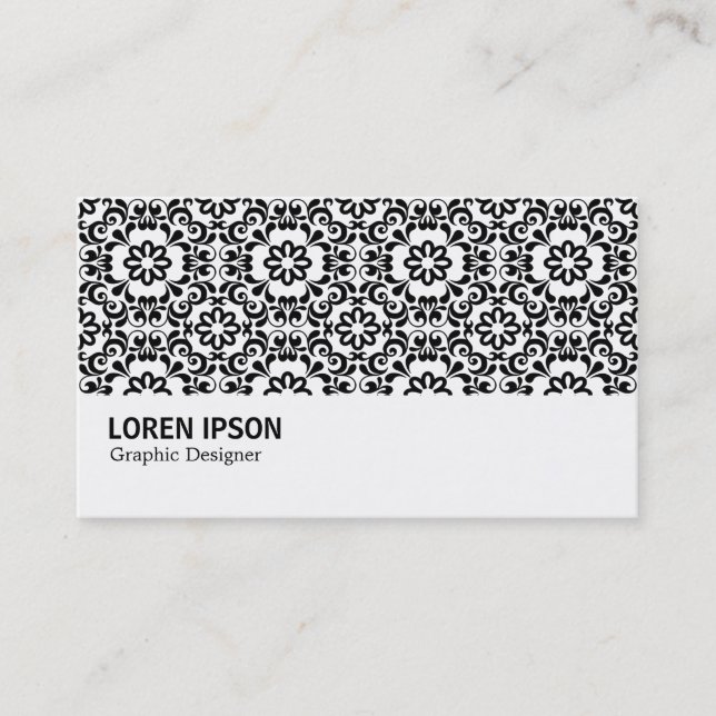 Hi-Phi - 061 - Damask B&W II Business Card (Front)