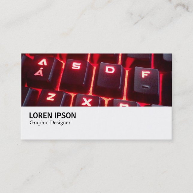 Hi-Phi - Glowing Keyboard Business Card (Front)