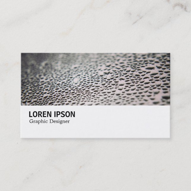 Hi-Phi - Water Droplets on Glass 02 Business Card (Front)