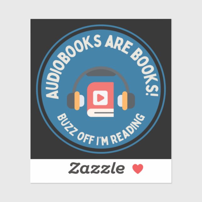 Hi Res Audiobook Lover Laptop Sticker Square (Sheet)